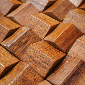 Massivholz 3D-Mosaikpaneel Premium ✅(30 x 30 cm)