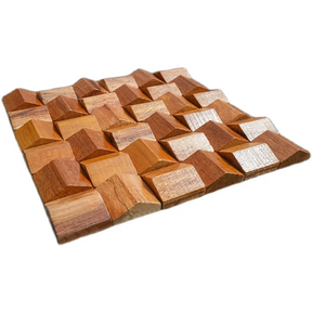 Massivholz 3D-Mosaikpaneel Premium ✅(30 x 30 cm)