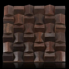 Massivholz 3D-Mosaikpaneel Premium ✅(30 x 30 cm)