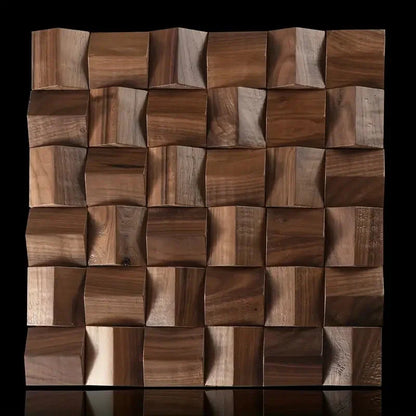Massivholz 3D-Mosaikpaneel Premium ✅(30 x 30 cm)