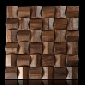 Massivholz 3D-Mosaikpaneel Premium ✅(30 x 30 cm)