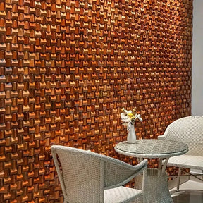 Massivholz 3D-Mosaikpaneel Premium ✅(30 x 30 cm)
