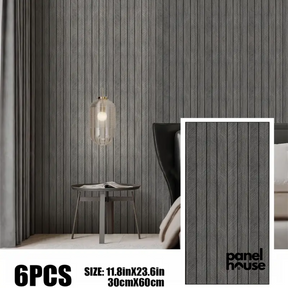3D Holzlamellen-Wandpaneele, Selbstklebend, Abnehmbar, Wasserdicht – 1 kaufen, 6 Premium-Paneele für nur £7 erhalten! (30cm x 60cm)
