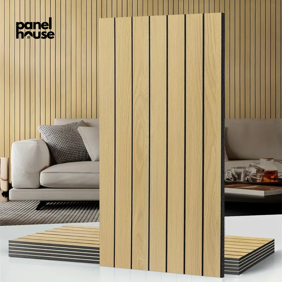 3D Holzlamellen-Wandpaneele, Selbstklebend, Abnehmbar, Wasserdicht – 1 kaufen, 6 Premium-Paneele für nur £7 erhalten! (30cm x 60cm)