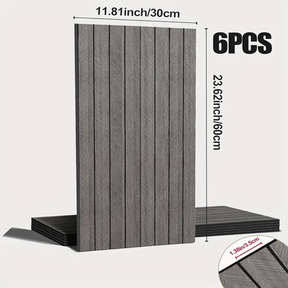 3D Holzlamellen-Wandpaneele, Selbstklebend, Abnehmbar, Wasserdicht – 1 kaufen, 6 Premium-Paneele für nur £7 erhalten! (30cm x 60cm)