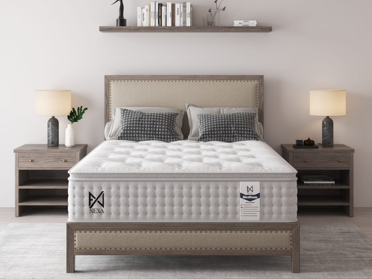 Die Luxury Plush Nexus 1000 Taschenfederkern-Pillowtop-Matratze – Medium