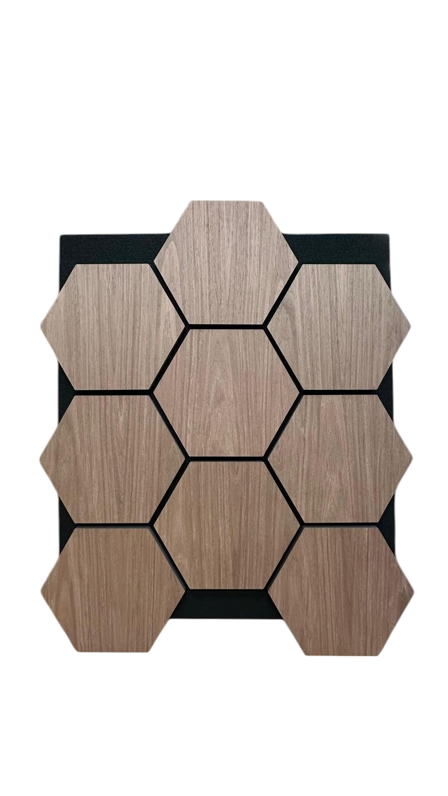 Pack mit x4 Holz-Akustik-Wandpaneele Sechseckig 700mm x 570mm Helle Eiche