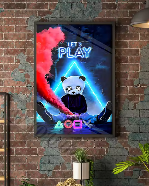 Premium Wandkunst – Neon Respawn: Gamer-Wandkunst-Kollektion (Mehrere Größen Verfügbar)